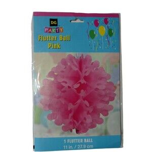 Party Flutter Pink Tissue Paper Ball, 11 in